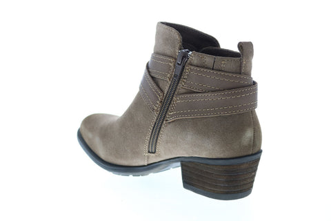 Earth Inc. Peak Porter Suede Womens Brown Suede Zipper Ankle & Booties Boots