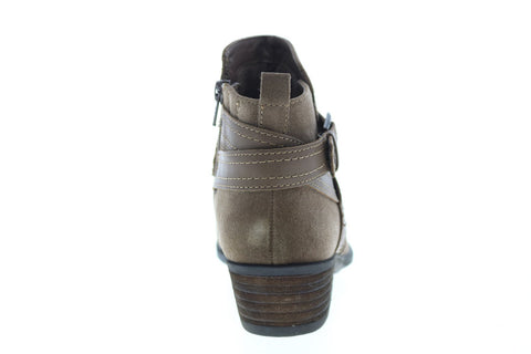 Earth Inc. Peak Porter Suede Womens Brown Suede Zipper Ankle & Booties Boots