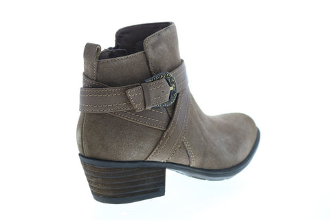 Earth Inc. Peak Porter Suede Womens Brown Suede Zipper Ankle & Booties Boots