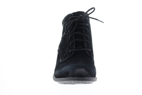 Earth Inc. Peak Provo Suede Womens Black Suede Lace Up Ankle & Booties Boots