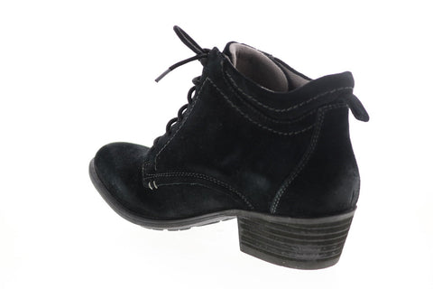 Earth Inc. Peak Provo Suede Womens Black Suede Lace Up Ankle & Booties Boots