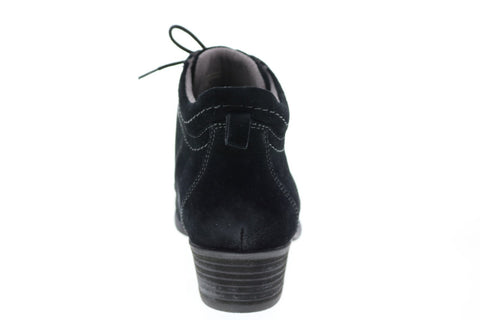 Earth Inc. Peak Provo Suede Womens Black Suede Lace Up Ankle & Booties Boots