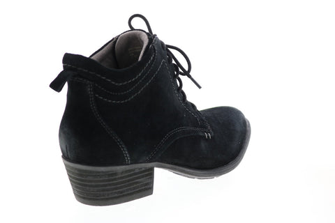 Earth Inc. Peak Provo Suede Womens Black Suede Lace Up Ankle & Booties Boots