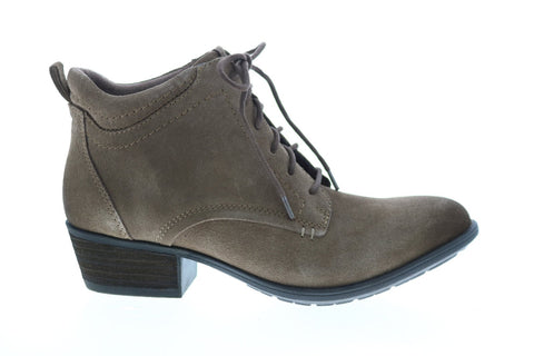 Earth Inc. Peak Provo Suede Womens Brown Suede Lace Up Ankle & Booties Boots