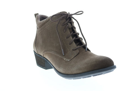 Earth Inc. Peak Provo Suede Womens Brown Suede Lace Up Ankle & Booties Boots