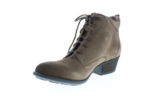 Earth Inc. Peak Provo Suede Womens Brown Suede Lace Up Ankle & Booties Boots