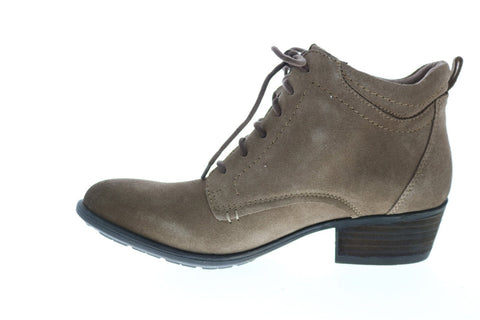 Earth Inc. Peak Provo Suede Womens Brown Suede Lace Up Ankle & Booties Boots