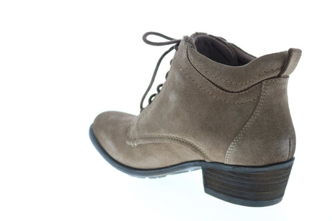 Earth Inc. Peak Provo Suede Womens Brown Suede Lace Up Ankle & Booties Boots