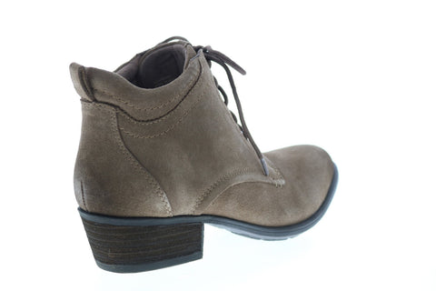 Earth Inc. Peak Provo Suede Womens Brown Suede Lace Up Ankle & Booties Boots