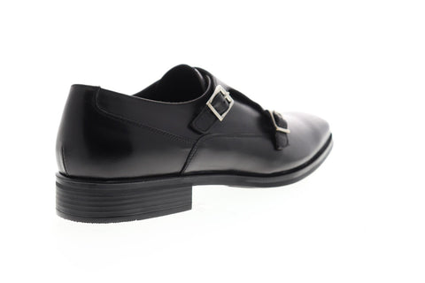 Bruno Magli Paro PARO-10 Mens Black Leather Dress Monk Strap Shoes