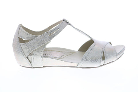 Earthies Ponza T-Strap PONZA-WTO Womens White Synthetic Strap Sandals Shoes