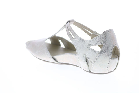 Earthies Ponza T-Strap PONZA-WTO Womens White Synthetic Strap Sandals Shoes