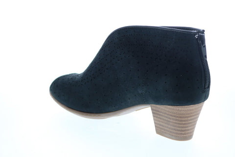 Earth Inc. Calgary Quebec Soft Buck Womens Black Leather Ankle & Booties Boots