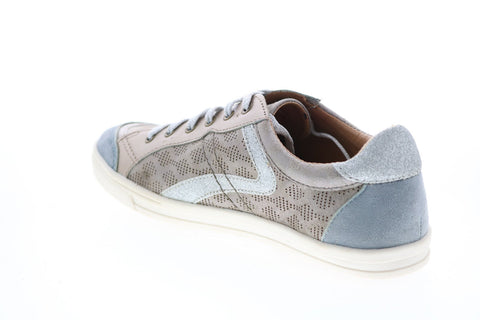 Earth Inc. Quince Womens Gray Leather Lace Up Lifestyle Sneakers Shoes