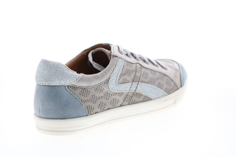 Earth Inc. Quince Womens Gray Leather Lace Up Lifestyle Sneakers Shoes