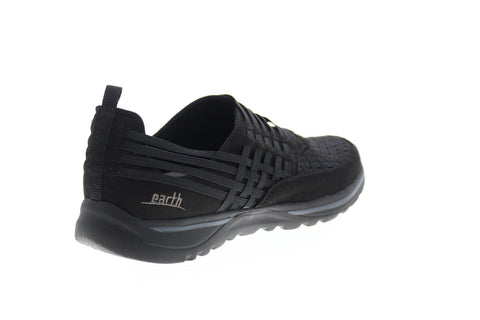Earth Inc. Rapid Slip On Womens Black Leather Lifestyle Sneakers Shoes