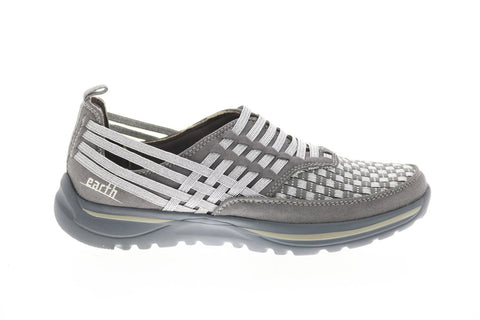 Earth Rapid Slip On Sneaker Womens Gray Leather Lifestyle Sneakers Shoes