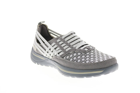 Earth Inc. Rapid Slip On Sneaker Womens Gray Leather Lifestyle Sneakers Shoes