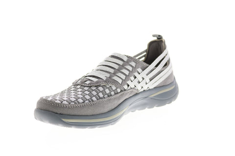 Earth Inc. Rapid Slip On Sneaker Womens Gray Leather Lifestyle Sneakers Shoes