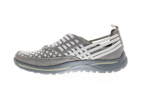 Earth Rapid Slip On Sneaker Womens Gray Leather Lifestyle Sneakers Shoes