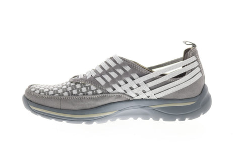 Earth Inc. Rapid Slip On Sneaker Womens Gray Leather Lifestyle Sneakers Shoes