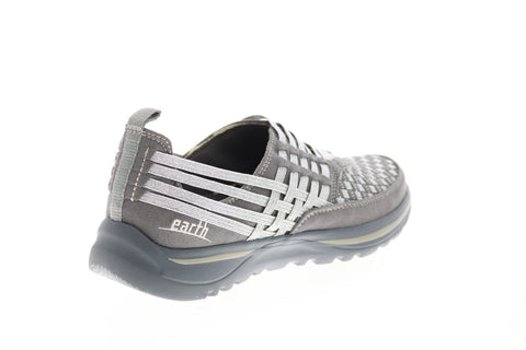Earth Rapid Slip On Sneaker Womens Gray Leather Lifestyle Sneakers Shoes