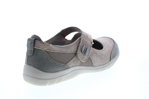 Earth Origins Rapid Troy Womens Brown Suede Strap Mary Jane Flats Shoes