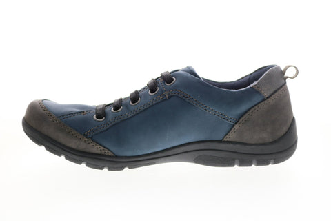Earth Origins Rapid 2 Reeve Womens Blue Leather Lifestyle Sneakers Shoes