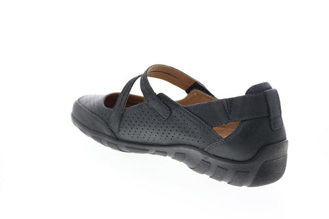 Earth Origins Remy Womens Black Wide Leather Slip On Mary Jane Flats Shoes