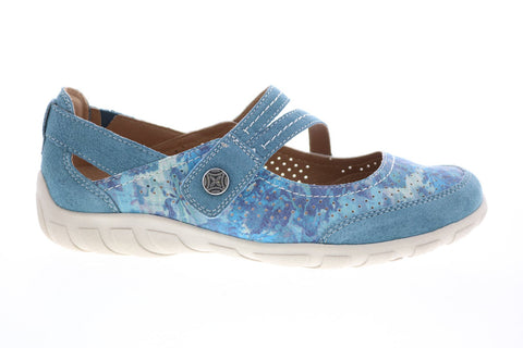 Earth Origins Remy Womens Blue Wide Suede Slip On Mary Jane Flats Shoes