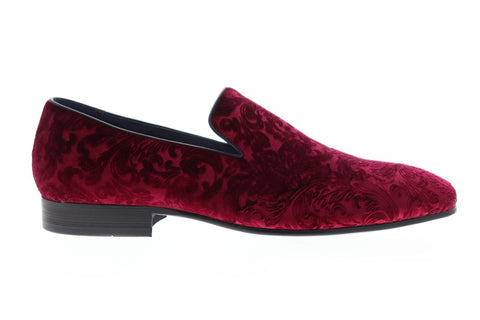 Robert Graham Cedric RG5242S Mens Red Canvas Casual Slip On Loafers Shoes