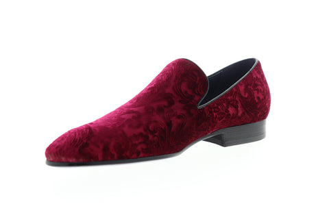Robert Graham Cedric RG5242S Mens Red Canvas Casual Slip On Loafers Shoes