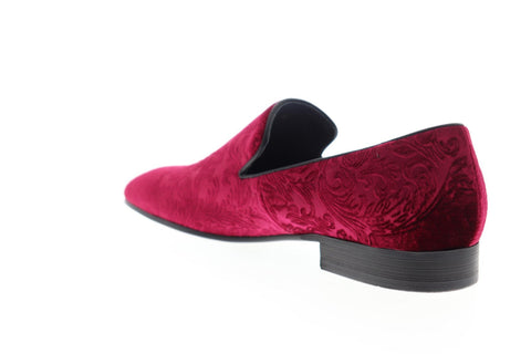 Robert Graham Cedric RG5242S Mens Red Canvas Casual Slip On Loafers Shoes