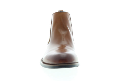 Robert Graham Baum RG5254B Mens Brown Leather Slip On Chelsea Boots Shoes Shoes