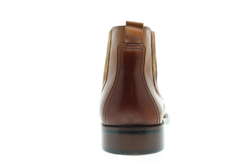 Robert Graham Baum RG5254B Mens Brown Leather Slip On Chelsea Boots Shoes Shoes