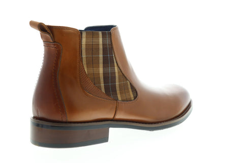 Robert Graham Baum RG5254B Mens Brown Leather Slip On Chelsea Boots Shoes Shoes