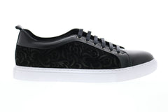 Robert Graham Creed RG5278L Mens Black Leather Lace Up Lifestyle Sneakers Shoes