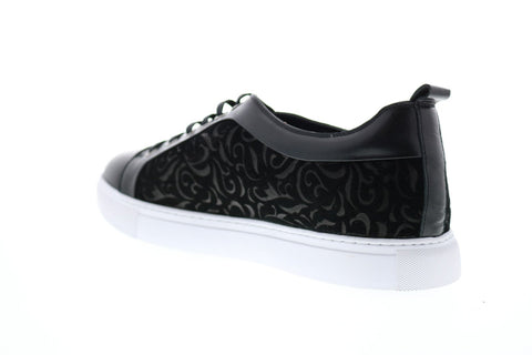 Robert Graham Creed RG5278L Mens Black Leather Lace Up Lifestyle Sneakers Shoes