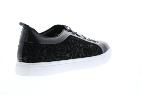 Robert Graham Creed RG5278L Mens Black Leather Lace Up Lifestyle Sneakers Shoes