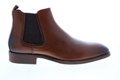 Robert Graham Laurence RG5289B Mens Brown Leather Chelsea Boots