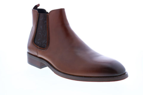 Robert Graham Laurence RG5289B Mens Brown Leather Chelsea Boots