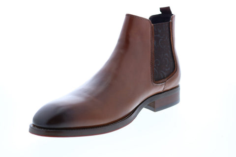 Robert Graham Laurence RG5289B Mens Brown Leather Chelsea Boots
