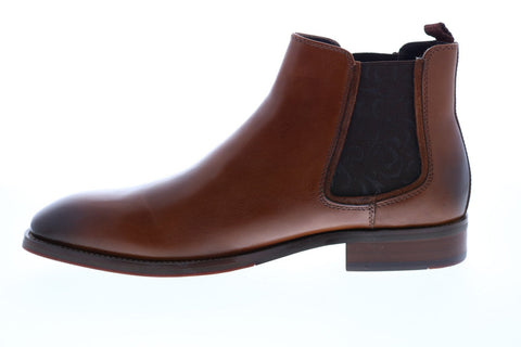 Robert Graham Laurence RG5289B Mens Brown Leather Chelsea Boots