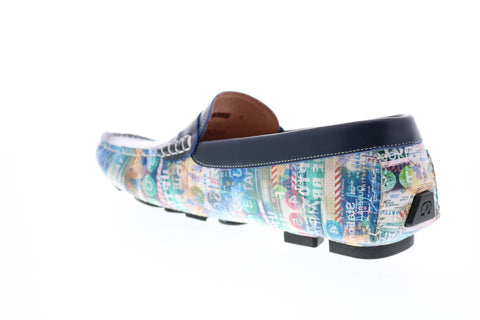 Robert Graham Goldrush RG5305S Mens Blue Loafers & Slip Ons Moccasin Shoes