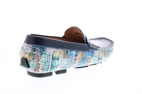 Robert Graham Goldrush RG5305S Mens Blue Loafers & Slip Ons Moccasin Shoes