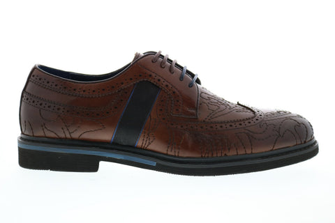 Robert Graham Gene RG5310C Mens Brown Leather Wingtip & Brogue Oxfords & Lace Ups Shoes