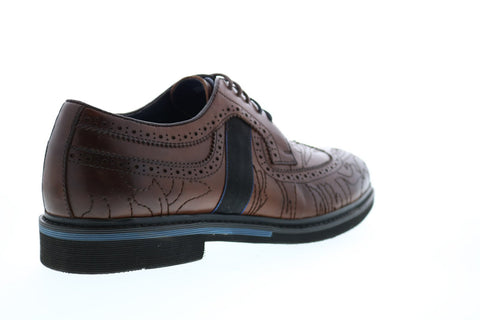 Robert Graham Gene RG5310C Mens Brown Leather Wingtip & Brogue Oxfords & Lace Ups Shoes