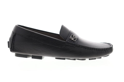 Robert Graham Grapewin RG5312S Mens Black Leather Casual Slip On Loafers Shoes