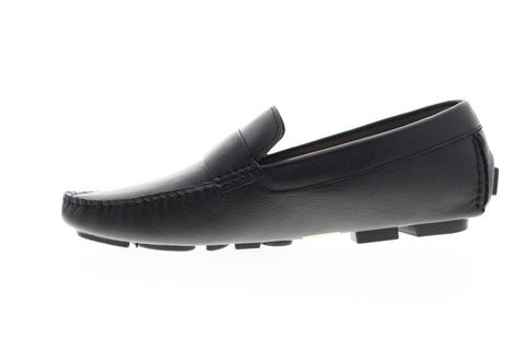 Robert Graham Grapewin RG5312S Mens Black Leather Casual Slip On Loafers Shoes
