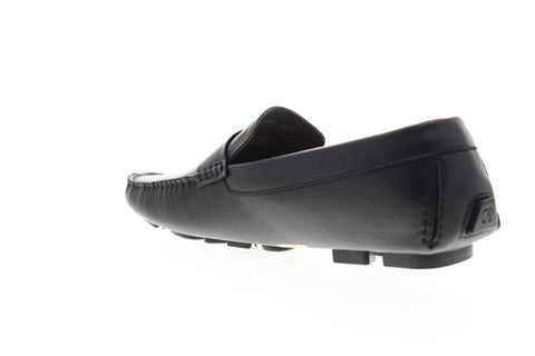 Robert Graham Grapewin RG5312S Mens Black Leather Casual Slip On Loafers Shoes